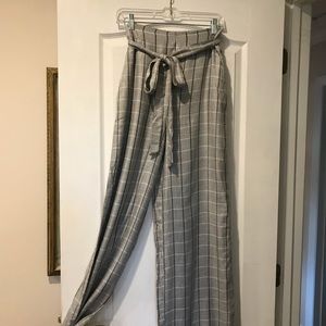 Glen plaid pants NWT - M